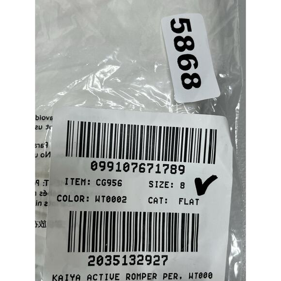 J Crew Crewcuts Girls Romper Performance Jersey Size 8 White Active Tank Shorts - Picture 8 of 8